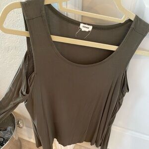 Garage Olive Green Off-the-Shoulder Top - Lightly Worn
